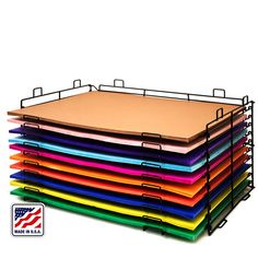 "Display Rack for10-Slots Poster Board | size 22" X 28"." Carton Organizer, Poster Storage, Corrugated Plastic Sheets, Mounting Boards, Shelf Stand, Foam Boards, Drying Racks, Organizer Shelf, Board Display