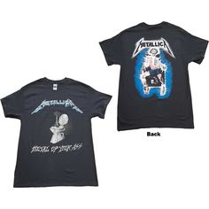 Metallica Unisex T-Shirt: Metal Up Your Ass (Back Print) Metallica Merch, Metallica Tee, Heavy Metal Shirt, Bills Shirts, Mens 90s, Metallica T Shirt, Metal Shirts, College Shirts, Rock Shirts