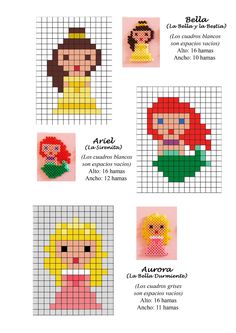 the cross stitch pattern for princesses