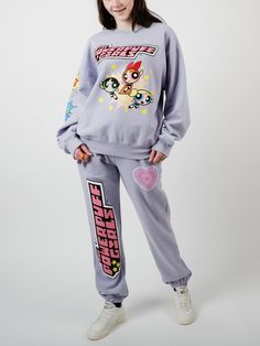 The Powerpuff Girls Logo Puff Print Sweatpants - The Powerpuff Girls | DUMBGOOD Powerpuff Girls Logo, One Piece & Sets, Printed Sweatpants, The Powerpuff Girls, The Powerpuff, Puff Girl, Puff Print, Print Artwork, Girl Sweatshirts