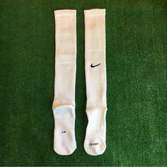 New Nike Knee High Football Socks Large Dri Fit (1 Pair) New Without Tags Ask Any Questions Thanks For Looking Ig: @Surefreshsports Football Socks, Football Equipment, Long Socks, Athletic Socks, Knee Socks, Knee High Socks, Nike White, Black & White, New Nike