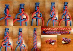 several pictures of different types of ropes on a table