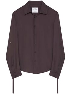 coffee brown strap detailing satin finish spread collar front button fastening long sleeves buttoned cuffs straight hem When buying this unisex item, keep in mind that it is graded in standard men's sizing. Coffee Brown Shirt, Brown Shirt, Airport Fashion, Coffee Brown, Satin Finish, Top Shirt, Womens Tops, Satin, Silk