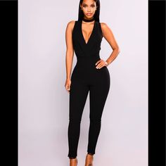 Was Purchased As A Gift Idea. Never Worn. No Rips, Stains, Holes, Etc Questions? Leave A Comment Below! Black High Waist Jumpsuit For Club, Black Overalls For Date Night, Black Overalls For Party, Chic Black Overall Jumpsuit, Chic High-waist Jumpsuits And Rompers For Club, Black Fitted Jumpsuits And Rompers For Going Out, Chic High-waist Jumpsuits For Club, Black V-neck Jumpsuit For Club, Chic Black Overall Bodysuit