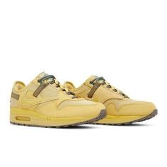 Nike Air Max 1 "Cactus Jack - Saturn Gold" Travis Scott DO9392-700 Size 10.5 NEW | eBay Nike Travis Scott, Rapper Travis Scott, Nike Air Max Mens, Nike Kicks, 95 Nike, Nike Gold, Gold For Sale, Cactus Jack, Shoe Display