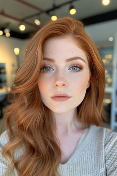 Soft Makeup Look Redhead, Blue Eye Red Hair Makeup, Wedding Makeup For Blue Eyes Auburn Hair, Wedding Makeup For Blue Eyes And Red Hair, Natural Make Up Redhead, Strawberry Blonde Hair Makeup Ideas, Makeup Ideas Red Hair Blue Eyes, Makeup For Red Hair Blue Eyes, Ginger Hair And Makeup