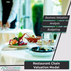 the restaurant chain value model is displayed in front of a table with food on it