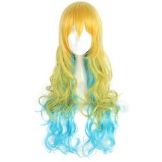 You can make it into any style according to your need. Breathable rose net, lightweight, makes you feel very comfortable when you wear this wig. This cute wig is also a good gift for your friends or family. This wig isn't a lace wig, and there are no combs within the wig, there are 2 adjustable straps to make it stay on your head. Human hair wigs with realistic hairlines, make it just like your hair, everyone will be surprised how realistic this wig is. Made of heat-resistant synthetic fiber, wi Blue Wigs, Cute Wig, Blue Wig, Hair Wigs For Women, Real Hair, Wigs For Women, Wig Cap, Lace Wig, Hair Wigs