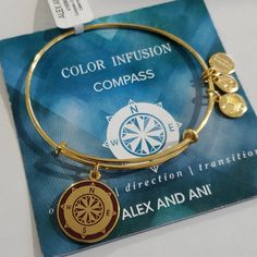 Alex And Ani Color Infusion Compass Bracelet. Representing Objective, Direction And Transition To Wearer Of The Bracelet. Style# A15eb55yg New With Tags And Card. Will Come In A Generic Gift Box. Please Feel Free To Check Out All My Closet For All Other Alex And Ani Listings Compass Bracelet, Bracelet Style, Alex And Ani, Womens Jewelry Bracelets, Compass, Gift Box, Women Jewelry, Feel Free, Bracelet