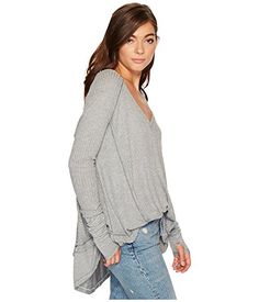 Product View Gray Top For Day Out In Fall, Cozy Long Sleeve Top For Spring, Gray Winter Top For Day Out, Gray Top For Winter Day Out, Gray Top For Day Out In Winter, Gray Long Sleeve Top For Day Out, A Smile, Open Shoulder Tops, Free People