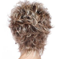 Short Dark Brown Mixed Blonde Highlight Pixie Cut Wigs Synthetic Layered Wigs | eBay Texturized Layers, Short Blonde Pixie Cut, Wilshire Wigs, Short Shag Hairstyles, Spiky Hair, Choppy Hair, Short Curly Wigs, Curly Hair Wig, Short Hair Wigs