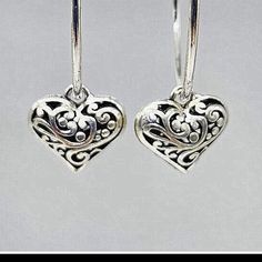 valentines earrings silver, heart earrings silver, filigree heart earrings, heart hoop earrings, boho heart earrings.  Set includes 1 pair of snapback hoops plus filgree hearts.  choice which size hoops you prefer: small or medium hoop. Dainty Sterling Silver Hoop Earrings With Heart Charm, Dainty Heart-shaped Sterling Silver Hoop Earrings, Nickel-free Double Heart Sterling Silver Hoop Earrings, Silver Hoop Earrings With Heart Charm For Anniversary, Handmade Bohemian Sterling Silver Heart Earrings, Bohemian Handmade Sterling Silver Heart Earrings, Handmade Heart-shaped Sterling Silver Hoop Earrings, Heart-shaped Filigree Earrings For Gift, Handmade Silver Hoop Earrings For Valentine's Day