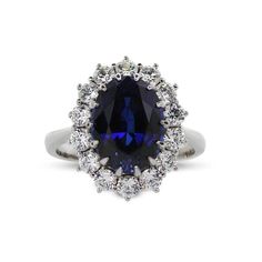 "Blue sapphire 6.5 Carat with zircon Ring Handcrafted Indian jewelry. Ring is in .925 Sterling Silver and finished with Rhodium EXCELLENT GIFT: for birthday, anniversary, holidays, stocking stuffers, graduation, Christmas, Valentine's Day, Mother's Day, Thank You or simply \"Thinking of You ALL RING SIZES AVAILABLE: We have our own manufacturing unit. We can deliver all custom ring sizes on request. CONTACT US: If you have any question, please post into \"Customer Questions & Answers\" below the Sapphire Cluster Ring For Formal Occasions, Formal Sapphire Cluster Ring With High Clarity, Formal Sapphire Ring With Cubic Zirconia Center Stone, Hallmarked Sapphire Diamond Ring For Formal Occasions, Formal Sapphire Cluster Ring Hallmarked, Formal Sapphire Hallmarked Diamond Ring, Formal Sapphire Cluster Ring With Cubic Zirconia, Formal Sapphire Cubic Zirconia Ring, Formal Sapphire Halo Ring With Cubic Zirconia