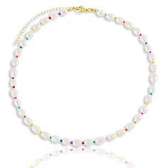 KIKICHIC Freshwater Pearl Rainbow Choker Necklace, Freshwater Baroque Pearl Rainbow Choker Necklace, Pearl Beaded Necklace Summer, Summer Color Rainbow Choker Necklace, Trendy Summer Necklace Beaded, Girls Choker Summer Trend, Natural Pearl Beaded Necklace Gift Trendy White Pearl Choker Necklace, Multicolor Pearl Drop Beaded Necklace, Colorful Beaded Pearl Choker, Trendy Pearl Pendant Choker Necklace, Trendy White Pearl Necklace, Trendy Multicolor Pearl Necklace With Charm, Trendy White Pearl Pendant Necklace, Trendy Beaded Necklace With Pearl Pendant, Colorful Beads Pearl Choker Necklace