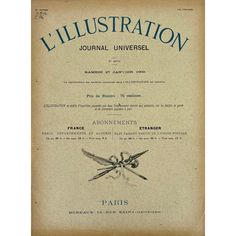 an old book with scissors and writing on the front cover that says illustration journal universale paris