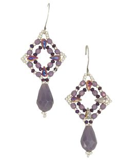 Discover these handmade earrings with purple glass beads! These delicate openwork jewels are lightweight and comfortable, perfect for everyday wear, whether at work or in your free time. They are crafted with care and attention to detail, making them an affordable yet meaningful gift for your friend. Handmade drop earrings made of beads in different shades of purple. They are 6 cm long and 2.5 cm wide. These cute diamond earrings are very light and suitable for both girls and older ladies with s Italian Costume, Purple Drop Earrings, Cheap Gift, Handmade Costumes, Beaded Drop Earrings, Cheap Gifts, Purple Lilac, Purple Glass, Gift For Friend