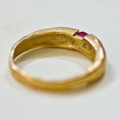 14k Solid Gold Textured Hammered set with 0.24carat natural Burmese ruby 14k 3.3gr. - ruby 0.24c - 880 us dolar Product description: Upper part width is- 4.5mm,lower part width - 2.5mm. ruby diameter - 3.8mm Metal 14k solid gold weight 3.3 gr. You can also get this ring : You can get this ring also in 18k gold You can get this ring is Rose Pink and white gold You can set this ring with other stones that suit your style and budget: Diamond, , Emerald, Blue sapphire, Amethyst, Citrine, Black Diamo Ruby Solitaire Ring For Promise, Gold Ruby Ring With Tension Setting For Formal Occasions, Ruby Birthstone Ring In Round Cut, Classic Ruby Ring With Tension Setting For Gift, Classic Ruby Ring With Tension Setting As Gift, Yellow Gold Ruby Ring With Lab-created Birthstone, Yellow Gold Ruby Ring With Tension Setting, Solitaire Ruby Ring For Anniversary, Ruby Birthstone Ring With Round Band