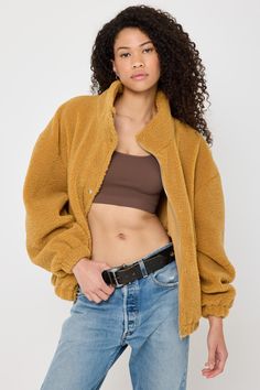 Cooler weather calls for cozy-yet-stylish layers. Embrace the season of stillness in the Marcel Sherpa Jacket, built with an extra warm lining and cuddle-worthy teddy bear feel. Faux Teddy Sherpa + warm lined interior Zip or snap closure (options! ) Pockets galore: side + hidden flap pocket Encased elastic at cuff and bottom 25" length | Marcel Sherpa Jacket in Hazel Cold Weather Sherpa Outerwear With Plush Lining, Sherpa Outerwear With Plush Lining For Cold Weather, Cold Weather Outerwear With Sherpa And Plush Lining, Cozy Faux Fur Trim Outerwear For Cold Weather, Cozy Brown Outerwear With Fleece Lining, Brown Plush-lined Outerwear For Cold Weather, Brown Plush Lined Outerwear For Cold Weather, Brown Outerwear With Plush Lining For Cold Weather, Fall Outdoor Sherpa Outerwear