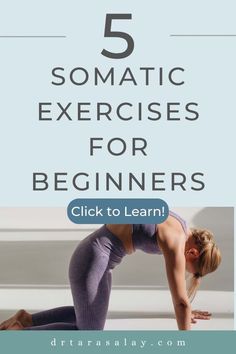 a woman doing yoga poses with the text 5 romantic exercises for beginners click to learn