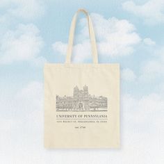 "Elevate your college style with our 100% cotton tote bag! 🎓👜 Embrace the campus vibes with a charming college design that's perfect for any occasion. 🏫💫Carry your books, laptop, and essentials in style and represent your college pride effortlessly. - 15\" x 16\" - 100% cotton canvas" Casual Campus Bags For Back To School, Casual Back To School Campus Bag, Casual Back-to-school Campus Bag, Back To School Cotton Canvas Tote Bag, Rectangular Cotton Canvas Bag For Back To School, Cotton Bags For Daily Use And Back To School, Back To School Cotton Bags For Daily Use, Back To School Cotton Tote Bag, College Design