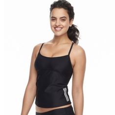 Tummy Slimming Design Empire Waistband Lined Fits Up To Size Cup D Sporty Black Adidas Swimwear, Adidas Black Fitted Swimwear, Adidas Black Swimwear For Swimming, Fitted Black Adidas Swimwear, Adidas Swimwear, Adidas Swimsuit, Black Swimwear, Swim Suit Bottoms, Adidas Black