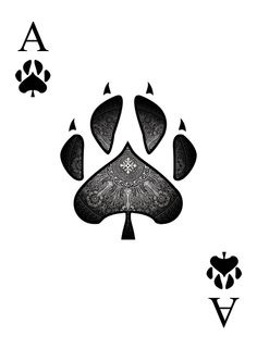 an ace playing card with four spades and hearts in the middle, on a white background