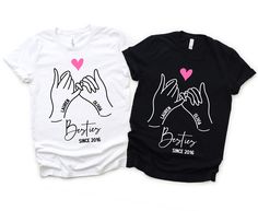 Bestie Shirts Best Friends, Best Friend T Shirts Bff, Bestie Shirt Ideas, Friends Shirt Ideas, Best Friend Shirt Ideas, Best Friend T Shirt Ideas, Best Friend Shirts For 2, Best Friend Svg, Best Friend Matching Shirts