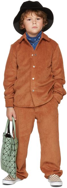 Long sleeve corduroy shirt in brown. · Spread collar · Press-stud closure at front for easy dressing · Single-press-stud barrel cuffs · Machine wash Model measures 49 / 124.5 cm tall and wears size 8. Supplier color: Brown BO(Y)SMANS Size: child's height 4: 41 / 104 cm 6: 45.75 / 116 cm 8: 50.5 / 128 cm 10: 56 / 142 cm 12: 59.75 / 152 cm | BO(Y)SMANS Kids Brown Corduroy Shirt Corduroy Shirt, Brown Corduroy, Easy Dressing, Press Studs, Simple Dresses, Kids Shop, Long Sleeve Shirts, Kids Outfits, Women Wear