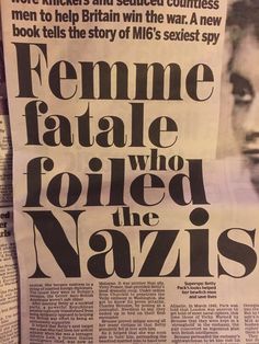 a newspaper article with an image of a woman's face