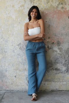 womens organic gauze cotton palazzo pants in indigo blue. These pants have elastic waist and two side pockets. plus and tall sizes are available. Trendy Summer Cotton Pants, Breezy Relaxed Fit Loungewear Bottoms, Summer Loungewear Harem Pants, Summer Relaxed Fit Harem Pants For Loungewear, Non-stretch Cotton Harem Pants For Summer, Summer Cotton Straight Leg Wide Pants, Stretch Cotton Harem Pants For Vacation, Summer Straight Leg Wide Cotton Pants, Non-stretch Straight Leg Harem Pants For Summer