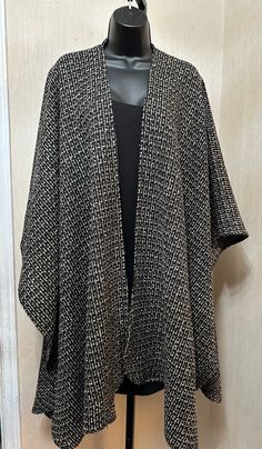 Boucle black and taupe tweed Boutique, Black