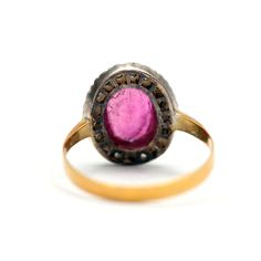 If you love glittery rose cut diamonds and hot pink juicy tourmalines, this ring is for you. Stones are set in silver to keep the diamonds white and sparkly, the band is solid buttery 18k yellow gold. Tourmaline measures 10mm x 8mm, ring face measures 13.69mm x 11.5mm. Ring size 7. Sizing available Layaway available Rose Cut Diamond, Ring Size 7, Pink Tourmaline, Rose Cut, Diamond White, Tourmaline, Statement Rings, Diamond Cuts, Diamond Ring