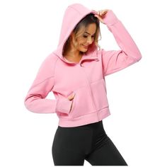 Material : Naturally breathable, cotton-blend fleece fabric, naturally breathable, soft, lightweight warmth Features £ºWomens zip up hoodies with thumb holes have zipper garage keeps chafe in check, not too short, not too long, just right around the waistband, an exaggerated fit that feels extra roomy. Women hoodies also have long sleeve with thumb holes and two front pockets. Designed for On the Move £ºWith an oversized fit and the soft, cozy fabric you love, this new silhouette keeps your post Full Zip Up Hoodie, Spring T Shirts, Women Hoodies, Tennis Shirts, Cozy Fabric, Summer Blouses, Knit Hoodie, Long Sleeve Knit Tops, Zip Up Hoodies