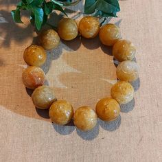 "DJade-New Certified Natural Yellow Grade A Jadeite Jade Beaded Bracelet Best Gift Include certificate and jewelry pouch Item size: (Manual measurement,please allow +- 0.5mm size difference) Bracelet: 8\"-9\"(Beaad size: 17mm) Weight: 85.83g The item pictured is the exact one you will receive. Thanks." Vintage Gemstone Beads Bracelets As Gift, Vintage Beaded Bracelets With Large Beads For Healing, Vintage Bracelets With Natural Stones And Round Beads, Vintage Amber Beads For Gifts, Vintage 8mm Beads Bracelet As Gift, Vintage 8mm Beads Bracelet For Gift, Vintage Beaded Bracelet With Natural Stones For Gifts, Yellow Gemstone Beads Bracelet, Vintage Gemstone Beads For Gifts