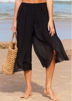 Size:M;Size:L;Size:XL;Size:2XL;Color:Black;Composition:82% Polyester, 18% Spandex;Washing Instructions:Hand Wash;Package Contents:1 X Beach Pants;Bottom Type:Shorts;Waist Type:High Waist;Pattern Type:Solid;Color Scheme:Black; Black Beach Pants, Black Tankini Top, Blue Tankini, Striped Tankini, Black Beach, Black Tankini, Black Cropped Pants, Lovely Tops, Beach Pants