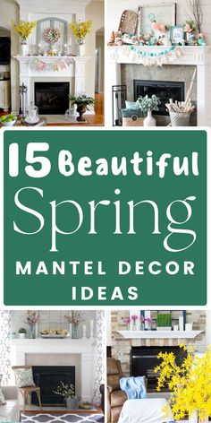 Discover beautiful spring mantel decor ideas to refresh your home this season. From spring fireplace mantel displays to spring mantel decorations, we’ve got you covered. Get inspired by this spring mantel decorating ideas using flowers, books, and candles. Spring Hearth Decorating Ideas, Spring Fireplace Mantle Decor With Tv, Easter Mantle Decor Ideas, Spring Mantle Decor With Tv