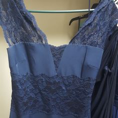 Navy Semi Formal Dress Blue Bridesmaid Dress With Sweetheart Neckline For Evening, Blue Fitted Evening Dress With Lace Bodice, Blue Lace Evening Dress With Fitted Bodice, Formal Blue Bridesmaid Dress With Sweetheart Neckline, Blue Bridesmaid Dress With Sweetheart Neckline For Formal Occasions, Elegant Lace Evening Bridesmaid Dress, Elegant Lace Bridesmaid Dress For Evening, Blue Lace Evening Dress With Lace Bodice, Blue Evening Dress With Lace Bodice And Sweetheart Neckline