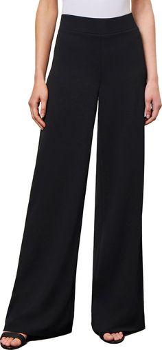 Ming Wang Deco Crêpe de Chine Wide Leg Pull-On Pants | Nordstrom Hair Stylist Outfit, Stylist Outfit, Stylish Work Outfits, Pull On Pants, Hair Stylist, Work Outfit, Wide Leg, Nordstrom, Pants