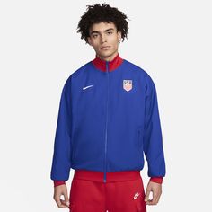 This USMNT jacket is a zip-up design you can wear while warming up cheering on your favorite team. With design details specifically tailored for soccer’s rising stars, a loose fit works together with sweat-wicking technology to help keep you cool and composed while you fine-tune your skills. Team-colored Long Sleeve Track Jacket For Game Day, Sports Season Fan Gear Track Jacket, Fan Gear Track Jacket For Sports Season, Sporty Team Logo Outerwear For Sports, Sporty Outerwear With Team Logo For Sports, Team-colored Long Sleeve Track Jacket For Sports, Sporty Long Sleeve Outerwear For Team Events, Sporty Long-sleeve Outerwear For Team Events, Collegiate Long Sleeve Track Jacket For Sports Events