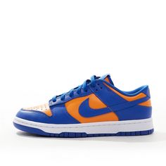 Sz 9.5 Nike Dunk Low Retro Sneakers In Blue And Orange 95 Nike, Mens Nike Shoes, Retro Sneakers, Blue And Orange, Nike Dunk Low, School Shoes, Dunk Low, Nike Dunk, Shoes Men