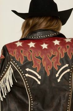 Cowboy Jacket, Modern Cowgirl, The Lone Ranger, Looks Country, Ring Of Fire, Cowboy Outfits, Cowboy Boot, Leather Fringe, Western Wear