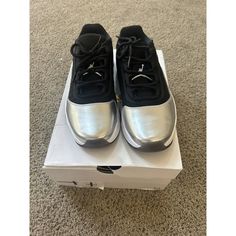 Women's Nike Air Jordan 11 Cmft Low Black Metallic Silver Dv2629-001 Sz 9.5. Condition Is New With Box. Shipped With Usps Priority Mail. Nike Black Sneakers With Reflective Details, Silver Synthetic Round Toe Sneakers, Silver Sneakers With Cushioned Footbed, Nike Metallic Sneakers With Round Toe, Silver Sneakers With Cushioned Footbed For Streetwear, Silver Streetwear Sneakers With Cushioned Footbed, Modern Silver Synthetic Sneakers, Silver Synthetic Modern Sneakers, Nike Metallic Silver Round Toe Sneakers