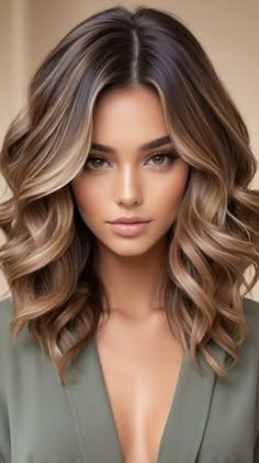 Warm Brown Hair With Highlights Caramel Honey Brunettes, Light Brown Hairstyles, Babylights Hair, Dark Brown Balayage, Balayage Ideas, Hair Highlight