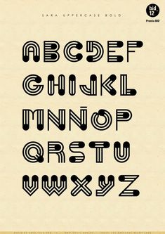 an old fashioned font that has been changed to be black and white with the lower letters in