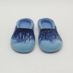 Felted slippers for women - excellent Housewarming or birthday gift for your dear Especially expressive, vivid colors for your home shoes, to make your mood fine everyday. Non-slip sole is covered with natural latex. Now slippers can be used for outside wearing, they are available in rubber soles. Please follow the link if interested https://www.etsy.com/listing/100254500/rubber-soles-for-felted-slippers Felt is a perfect material for footwear. It is extremely wear proof and warm. When you put t Felted Slippers, Slippers For Women, Home Shoes, Natural Latex, House Shoes, Home Outfit, Handmade Home, Womens Slippers, Sky Blue