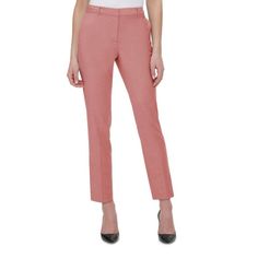 New With Tags Msrp $89 Dkny Essex Ankle Pants In Orchard (Pink) Modern Wardrobe Staples, These Mid-Rise Ankle Pants From Dkny Are Perfect For Professional Looks. Zipper With Hook-And-Eye And Button Closure At Front, Two Front Pockets; Two Back Pockets Size 18 Approximate Flat Lay Manual Measurements Waist 20" Hips 23" Rise 12.5" Inseam 28.5" Length 40" Tailored Pink Bottoms For Office, Pink Tailored Bottoms For Office, Pink Fitted Office Bottoms, Pink Tapered Leg Office Pants, Pink Tapered Leg Office Bottoms, Pink Ankle-length Office Pants, Tailored Pink Ankle Pants, Pink Elastane Pants For Workwear, Pink Elastane Pants For Work