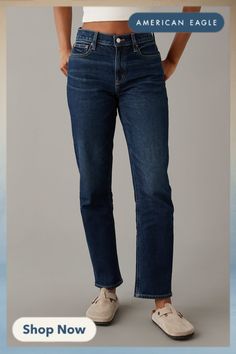 Stretch/Mid-weight structured denim with just enough stretch for everyday comfort/True jean-like fabric that holds its shape/Dark wash Warm Winter Fashion, True Jeans, Straight Leg Jeans Outfits, Fall Jeans, Winter Jeans, Lined Jeans, Tapered Jeans, Petite Jeans, Best Jeans