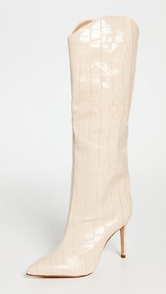 Schutz Maryana Tall Boots | SHOPBOP Croc Boots, Boots White, Spring Capsule Wardrobe, Wide Calf Boots, Heel Caps, Wide Calf, Rubber Heels, Tall Boots, Strappy Sandals