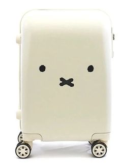 The Miffy Carry-On Travel Suitcase is a stylish and functional choice for any modern traveler. Featuring a white classic Miffy face design and made with high-quality materials, this travel suitcase is both practical and chic. It has been designed with travelers in mind and combines fashion with function for the ideal carry-on luggage. - Color: Cream- Materials: Polycarbonate + ABS- Total external dimensions: approximately 21.3"h x 14.2"w x 9.1"d inches- Total combined dimensions: approximately 4 Miffy Suitcase, White Rectangular Travel Bag With Luggage Sleeve, White Travel Bag With Luggage Sleeve, White Portable Cases For Daily Use, White Portable Cases For Everyday Use, White Portable Cases For Everyday, White Portable Cases, White Rectangular Luggage With Sleeve, White Rectangular Travel Accessories