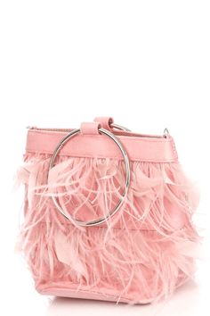 Fabric Clutch Purse, Fluffy Bags, Feather Purse, Fabric Clutch, Fur Clutch, Feather Fashion, Pink Feathers, Chain Crossbody Bag, Cute Bags